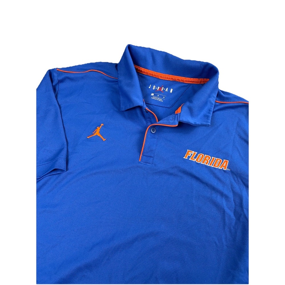 Nike Jordan Brand Florida Gators Basketball Polo Golf Shirt Dri-Fit Large UF - Picture 1 of 8